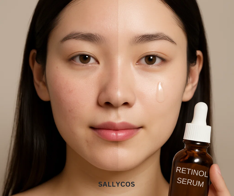 Gia công serum retinol tại Hàn Quốc và Thoa serum Retinol vào ban đêm để tăng hiệu quả dưỡng da
