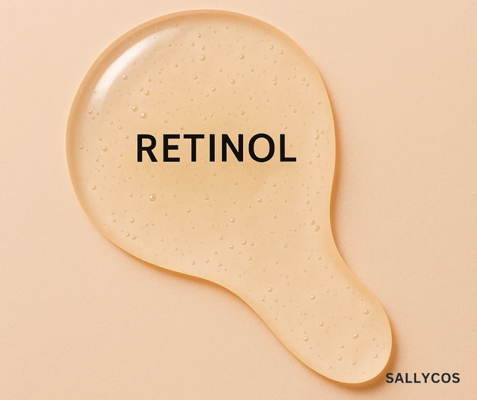 Gia công serum retinol tại Hàn Quốc - Kết cấu serum Retinol trong suốt màu vàng nhạt