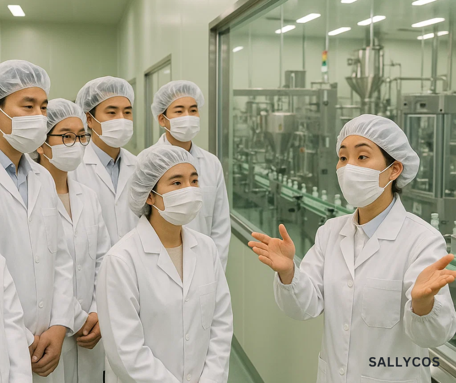 Dây chuyền OEM mỹ phẩm Hàn Quốc hiện đại do SALLYCOS vận hành