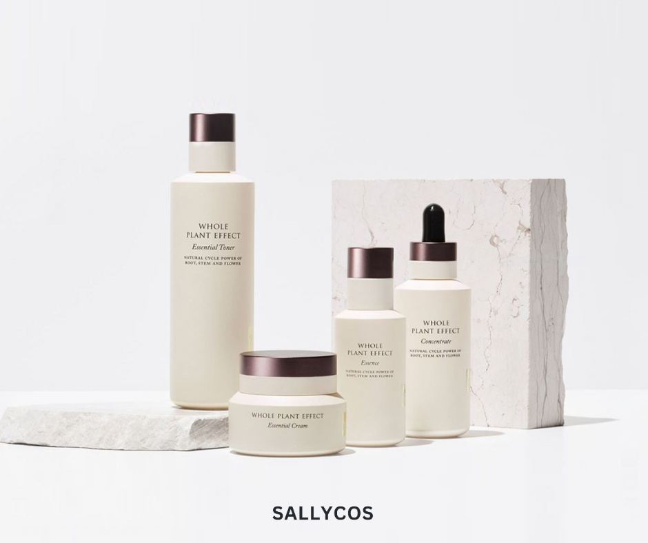 Bộ mỹ phẩm gia công tại Hàn Quốc do SALLYCOS sản xuất trực tiếp – gồm serum, kem dưỡng, toner, sữa rửa mặt và kem chống nắng. - Gia công Mỹ phẩm