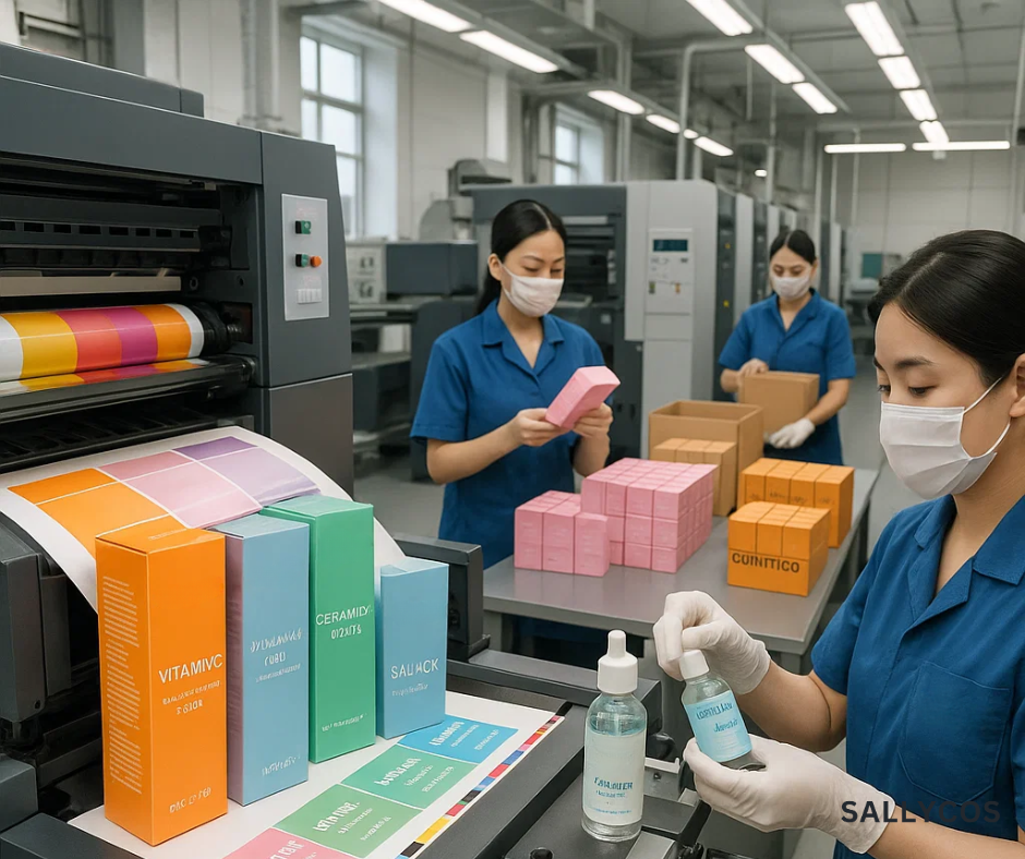 In ấn bao bì mỹ phẩm và đóng gói sản phẩm tại nhà máy Hàn Quốc- gia công mỹ phẩm