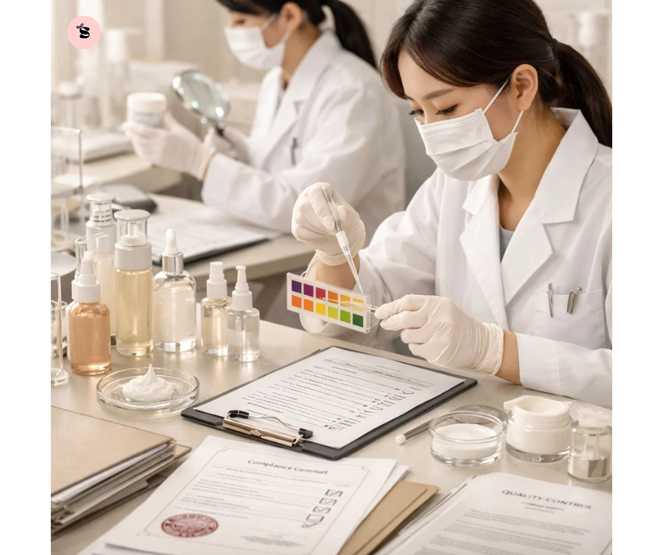 kiểm soát chất lượng và hồ sơ pháp lý trong xưởng gia công mỹ phẩm độc quyền hàn quốc