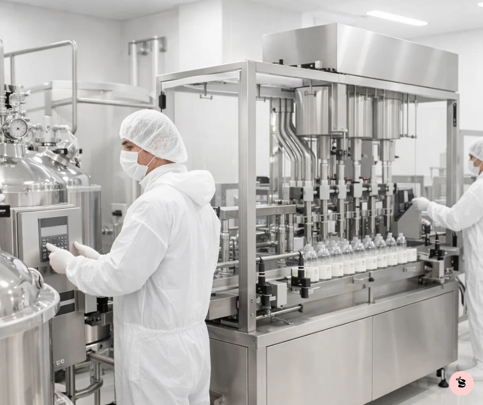 Nhà máy sản xuất mỹ phẩm Hàn Quốc quy mô lớn chuẩn CGMP tương tự mô hình COSMAX